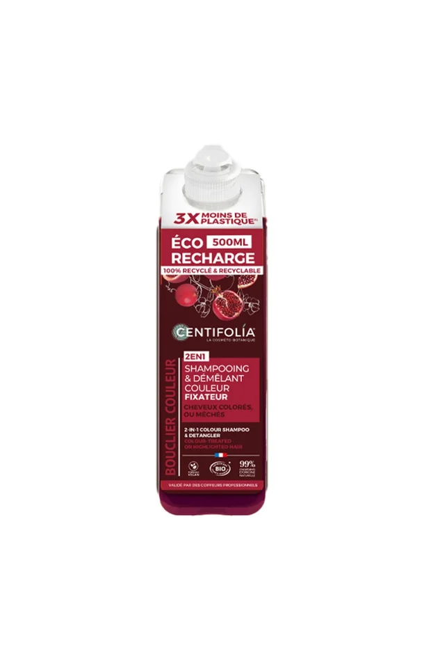 Eco recharge shampoing protecteur bio – Grenade – Cheveux colorés – 500 ml