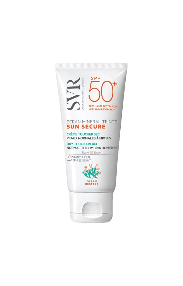 Ecran solaire minéral teinté SPF 50+ – Sun Secure – Peaux normales à mixtes – 60 g