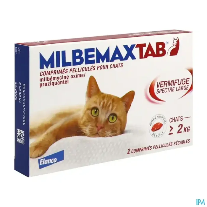 Elanco milbemaxtab vermifuge chat comprime 2