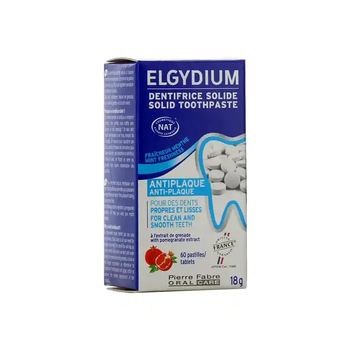 Elgydium Antiplaque dentifrice solide 60 pastilles