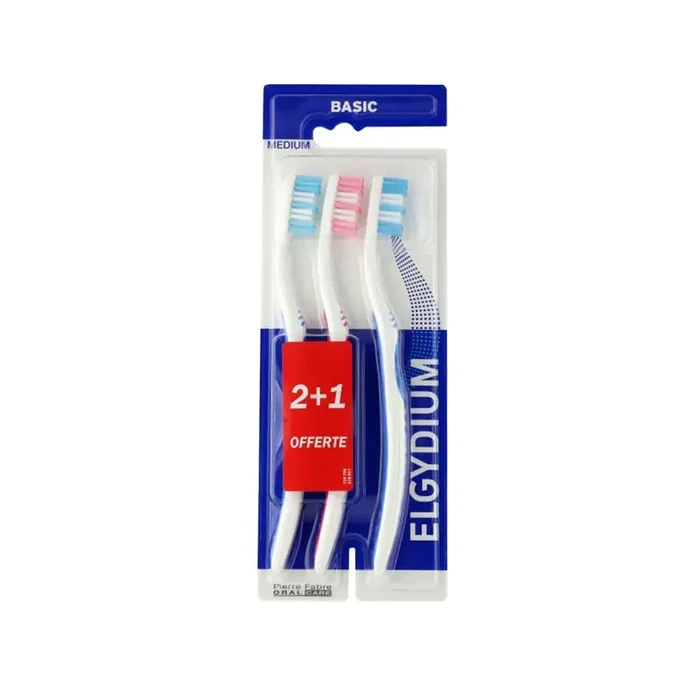 ELGYDIUM BASIC BROSSE A DENTS MEDIUM 2+1