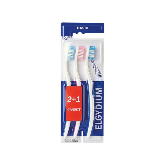 ELGYDIUM BASIC BROSSE A DENTS SOUPLE 2+1