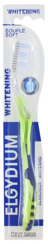 Elgydium Brosse à Dents Blancheur Souple – Couleur Vert