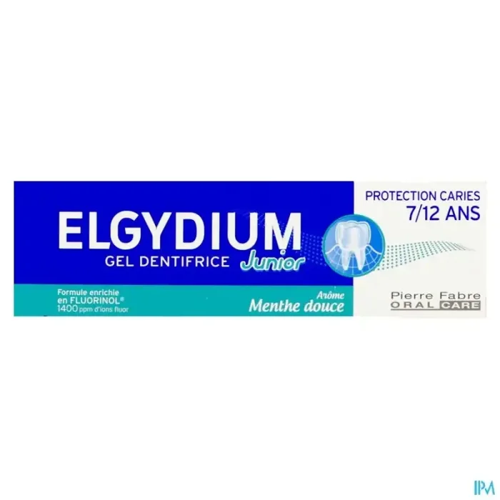 Elgydium junior protection caries gel 7/12ans menthe douce 50ml