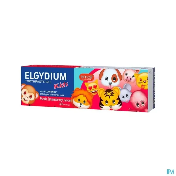 Elgydium kids gel dentifrice 2/6ans emoji fraise givree 50ml
