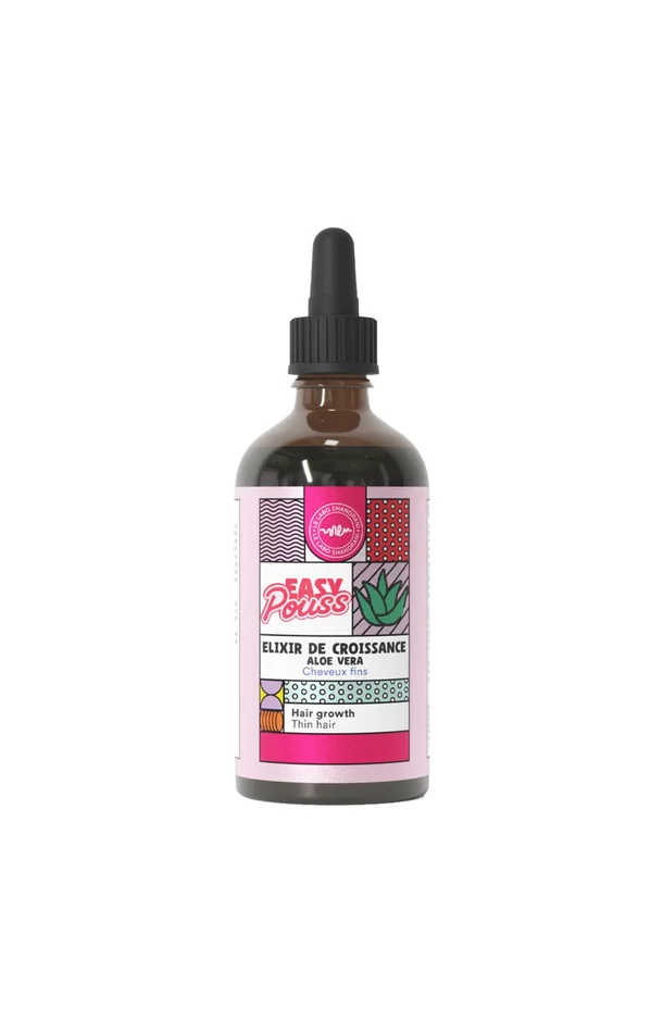 Elixir de croissance – Easy Pouss – Aloe vera & ricin – Cheveux fins – 100 ml