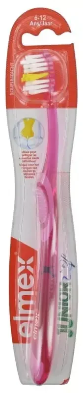 Elmex Anti-Caries Junior Brosse à Dents 6-12 Ans – Couleur Rose