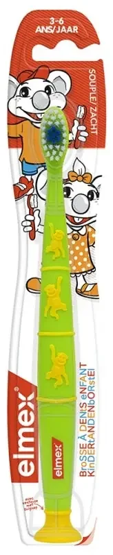 Elmex Brosse à Dents Enfants 3-6 Ans – Couleur Rouge