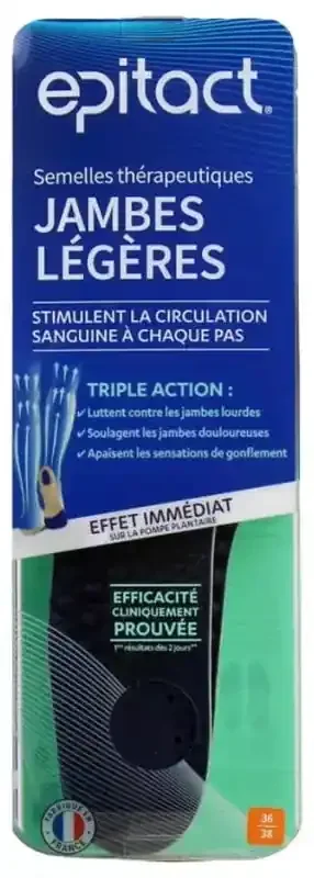 Epitact Semelles Jambes Légères – Taille 36-38