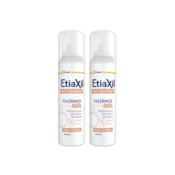 Etiaxil Anti-transpirant Tolerance 48h lot de aerosol 2x150ml