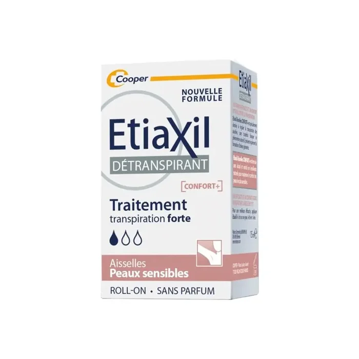 Etiaxil Detranspirant transpiration forte roll-on peaux sensibles 15ml