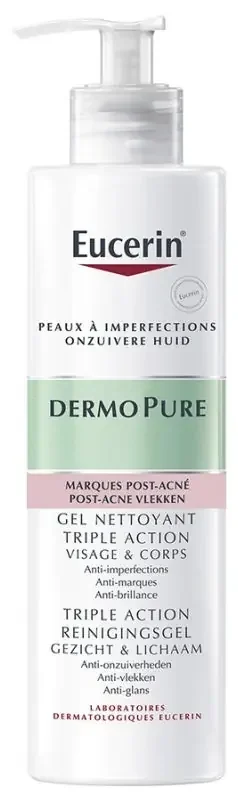 Eucerin DermoPure Gel Nettoyant Triple Action Visage & Corps 400 ml