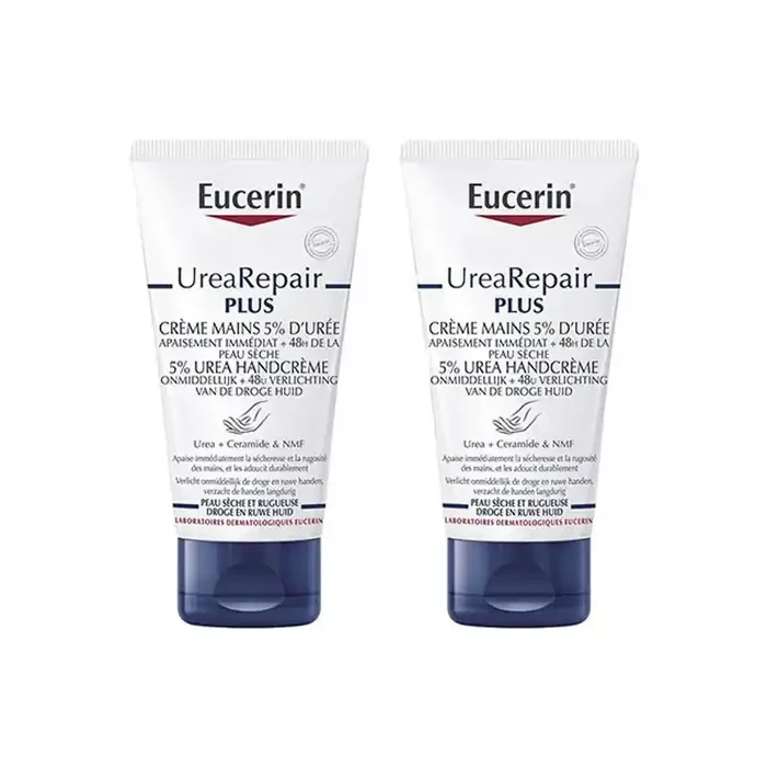 Eucerin UreaRepair Plus creme mains 5% d‘Uree lot de 2x75ml