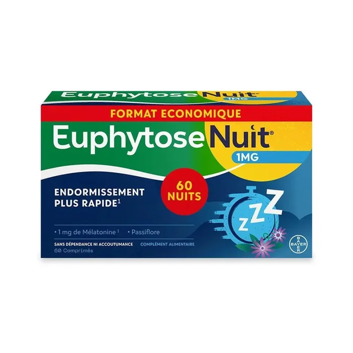 Euphytose Nuit – Complément alimentaire sommeil à la mélatonine et passiflore