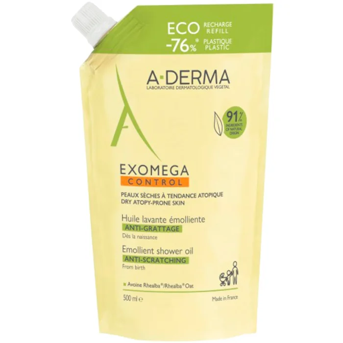 Exomega Control – Eco-Recharge Huile Lavante Emolliente Anti-Grattage 500 ml