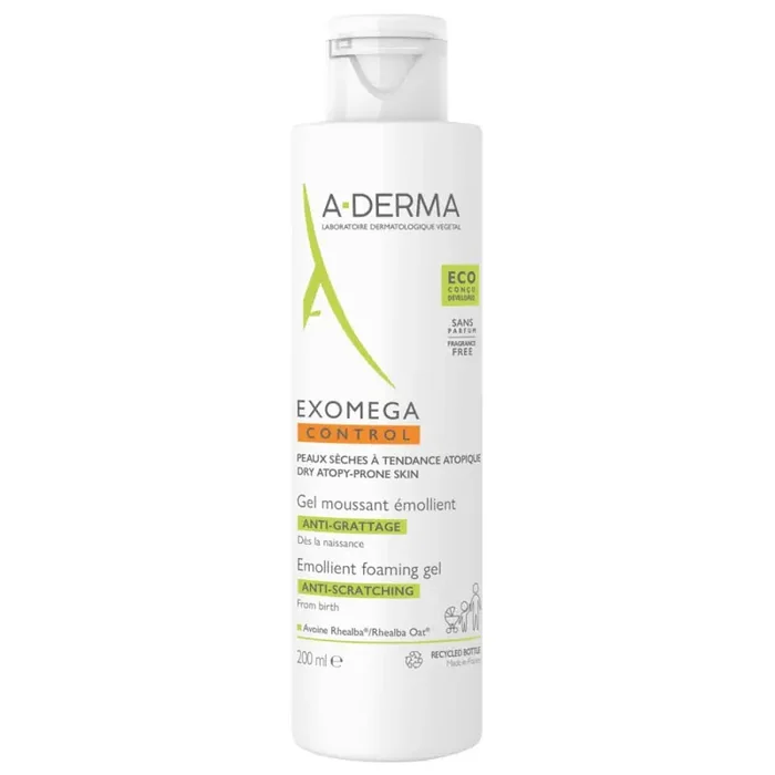 EXOMEGA CONTROL GEL MOUSSANT EMOLLIENT ANTI-GRATTAGE 200ML A-DERMA