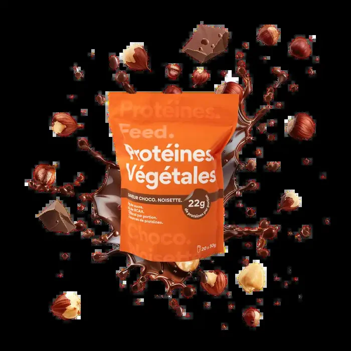 Feed Protéine Végétale Choco‑Noisette – (600 g, 20 portions)