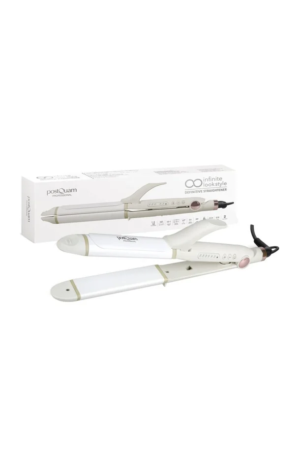 Fer à lisser & boucler – Infinity Look Style – Blanc