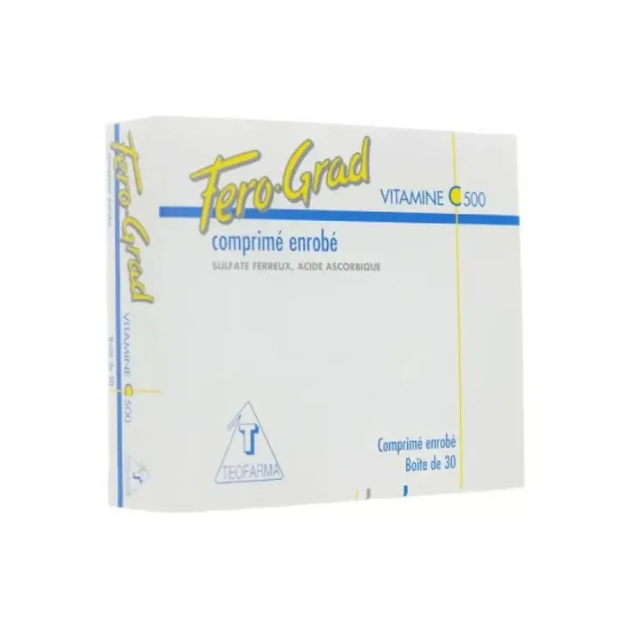 Fero-Grad Vitamine C 500 – 30 comprimes enrobes