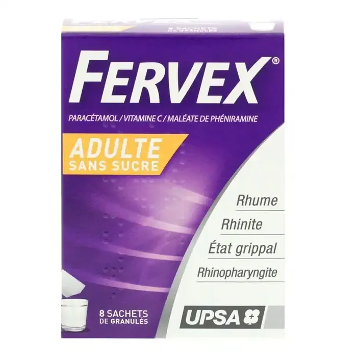 Fervex Adultes Sans Sucre – 8 sachets