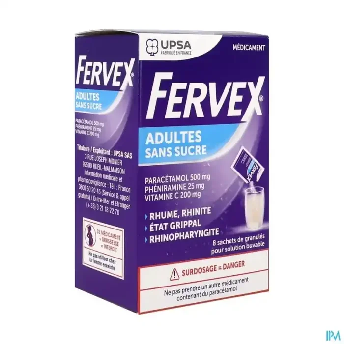 Fervex adultes sans sucre granules sachet 5g 8