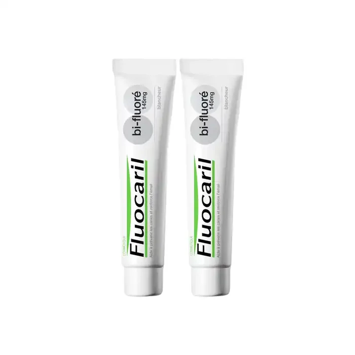 Fluocaril Bi-fluore 145mg dentifrice blancheur lot de 2x75ml