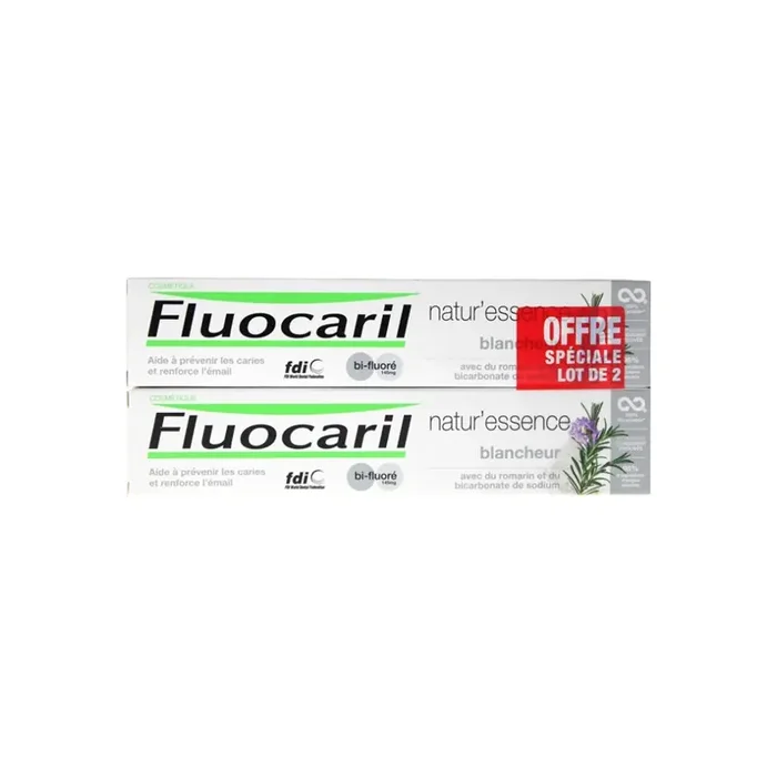 Fluocaril Natur‘Essence dentifrice blancheur lot de 2 x 75ml