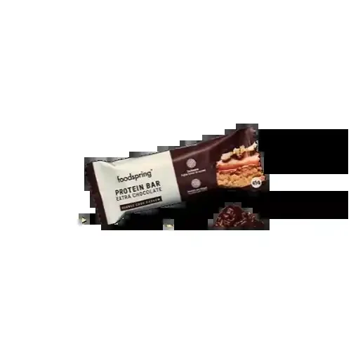 FOODSPRING BARRE PROTEINÉE Extra Chocolat Double Choc Cashew – 45g