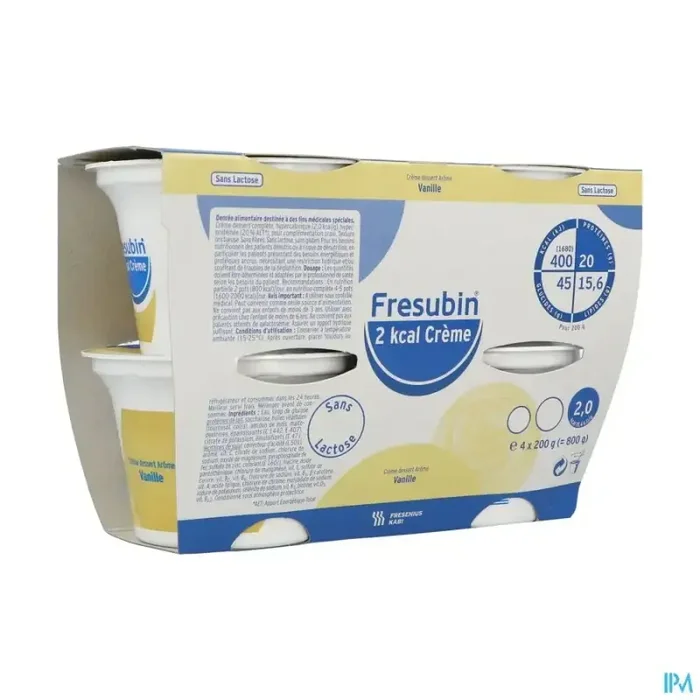 Fresubin 2kcal crème sans lactose vanille 200g x4