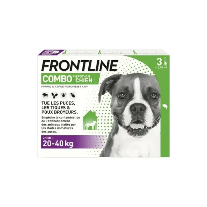 Frontline combo chien l spot on solution 2ml68 x3