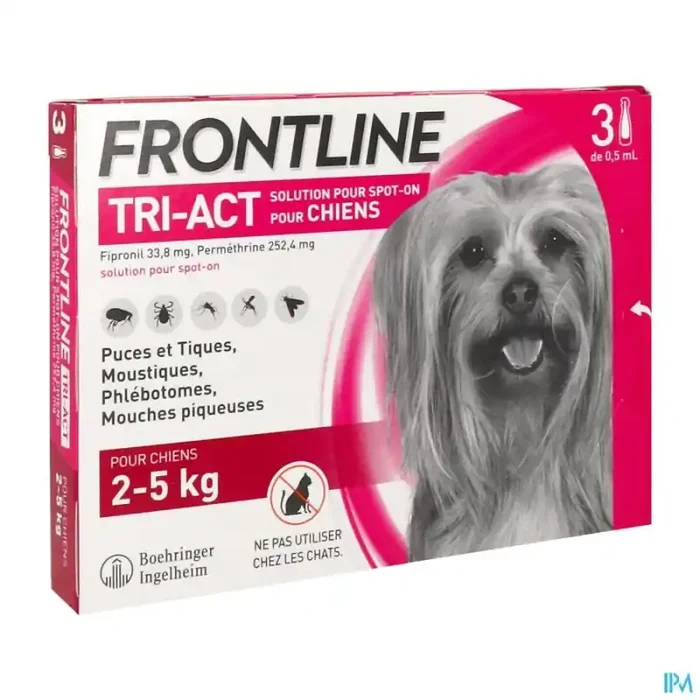Frontline tri act spot on chien xs solution x3