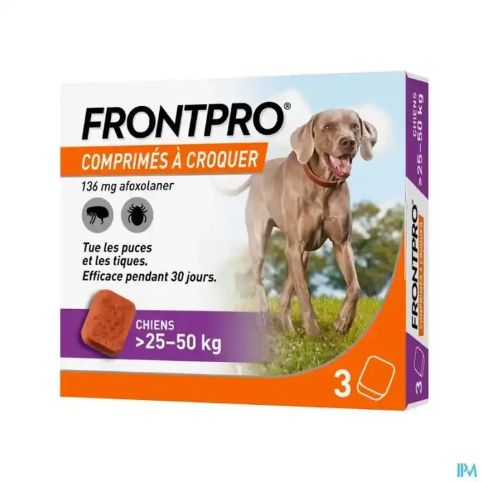 Frontpro antiparasitaire chien 25/50kg comprimé 3