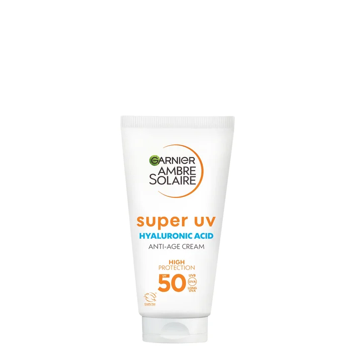 Garnier Ambre Solaire Crème Solaire Visage Anti-Âge Super UV SPF 50 50 ml