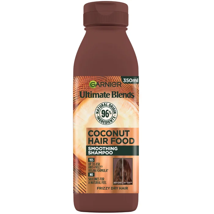 Garnier FRUCTIS Hair Food Noix de Coco Shampooing Lissant pour Cheveux Frisés 350 ml