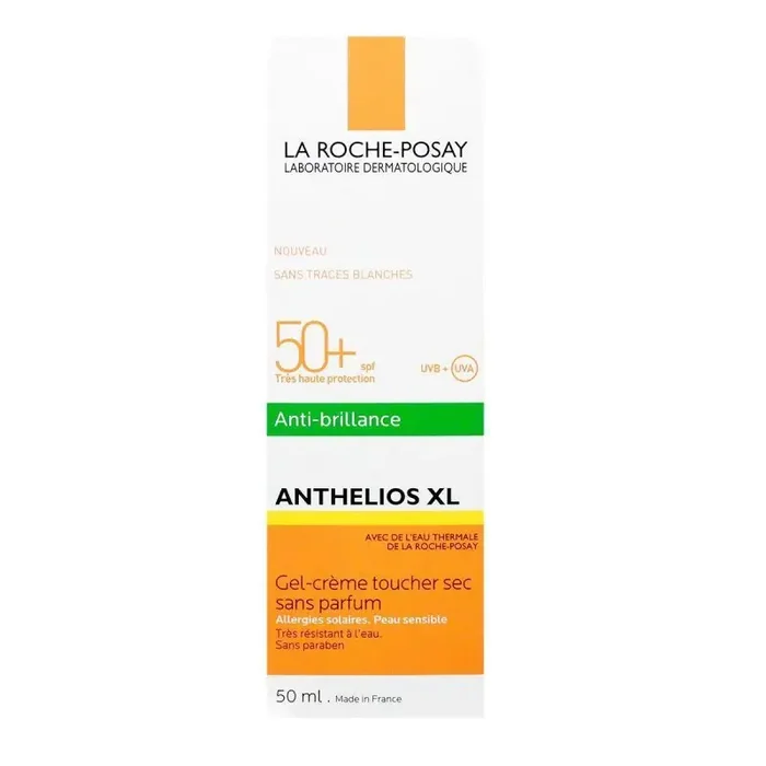 Gel-crème solaire anti-brillance Anthelios SPF50+, peaux sensibles et allergiques, La Roche Posay