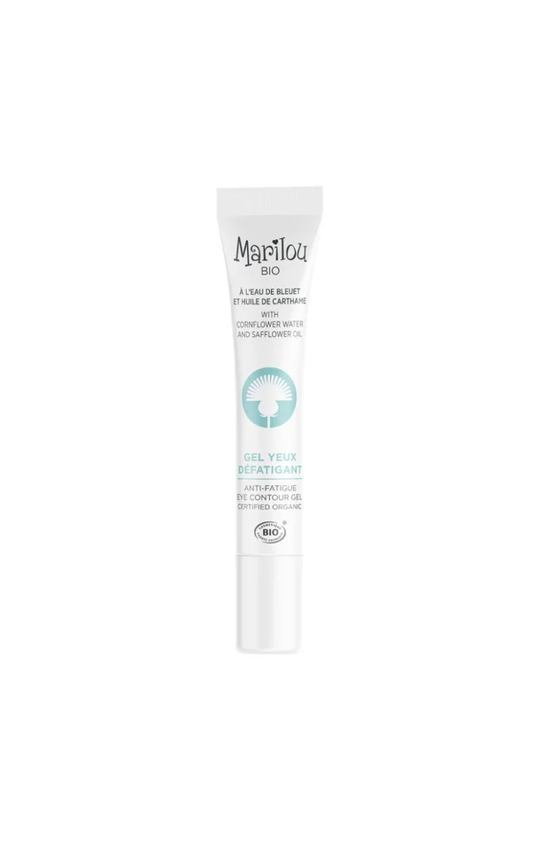 Gel défatiguant yeux bio – Eau de bleuet & huile de carthame – 15 ml