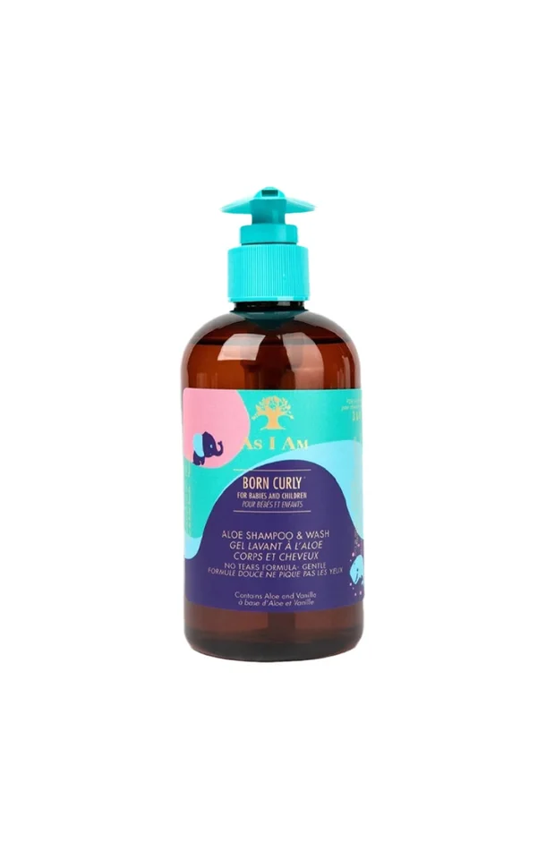 Gel lavant à l’aloe vera – Born Curly – Corps & cheveux – Enfant & bébé – 240 ml