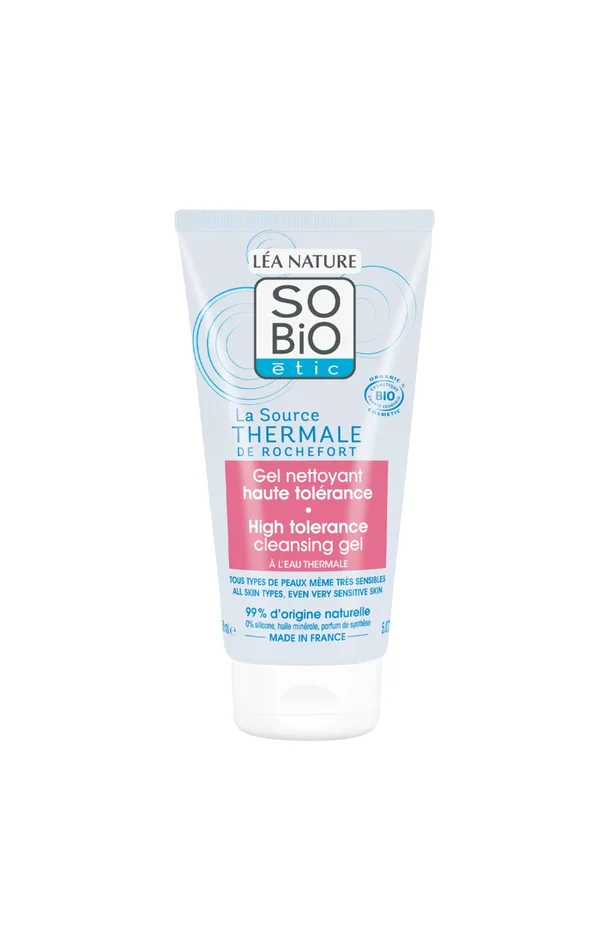 Gel nettoyant haute tolérance bio – Eau thermale – Visage