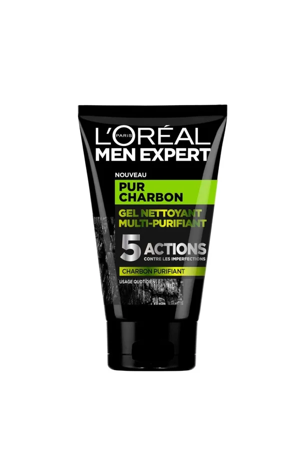 Gel nettoyant multi-purifiant – Men expert Pur charbon – Visage
