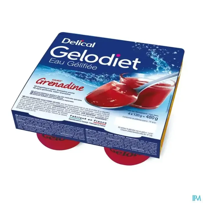Gelodiet eau gelifiee grenadine 120g x4