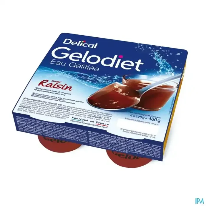 Gelodiet eau gelifiee raisin 120g x4