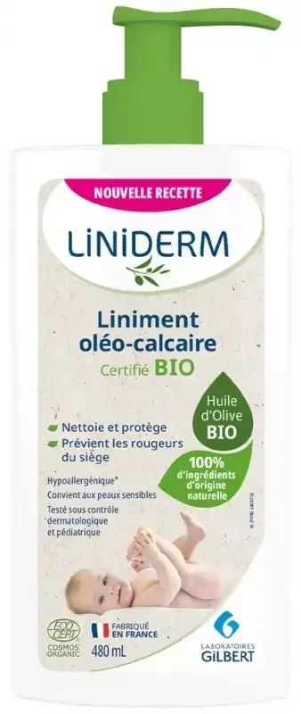 Gilbert Liniderm Liniment Certbio Fp 480 ml Pompe