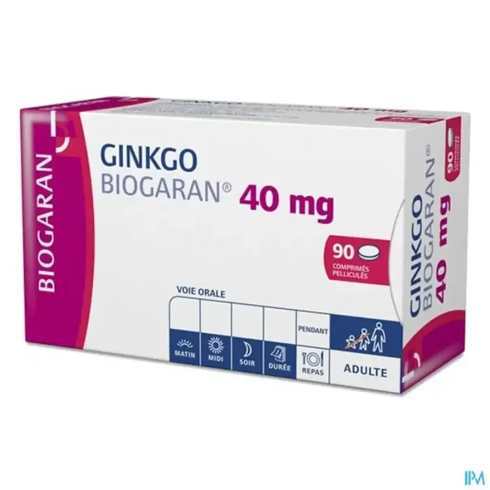 Ginkgo biogaran 40mg comprimé 90