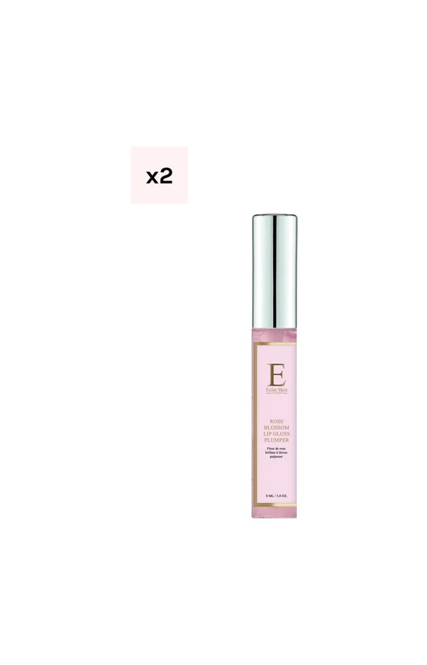 Gloss repulpants – Rose & menthe poivrée – Vitamine E – 2 x 8 ml
