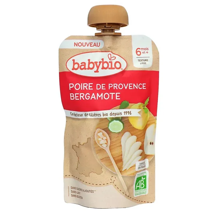 Gourde poire bergamote bio +6 mois 120g