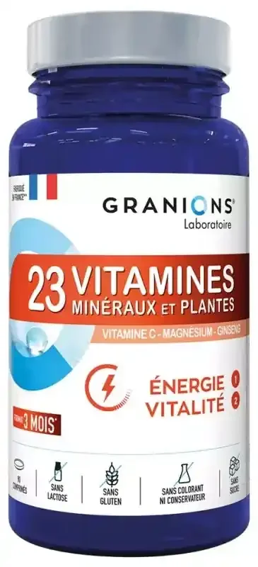 Granions ? 23 Vitamines Énergie & Vitalité 90 Comprimés