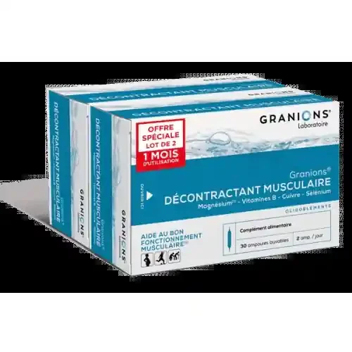 GRANIONS DÉCONTRACTANT MUSCULAIRE – Lot de 2×30 ampoules