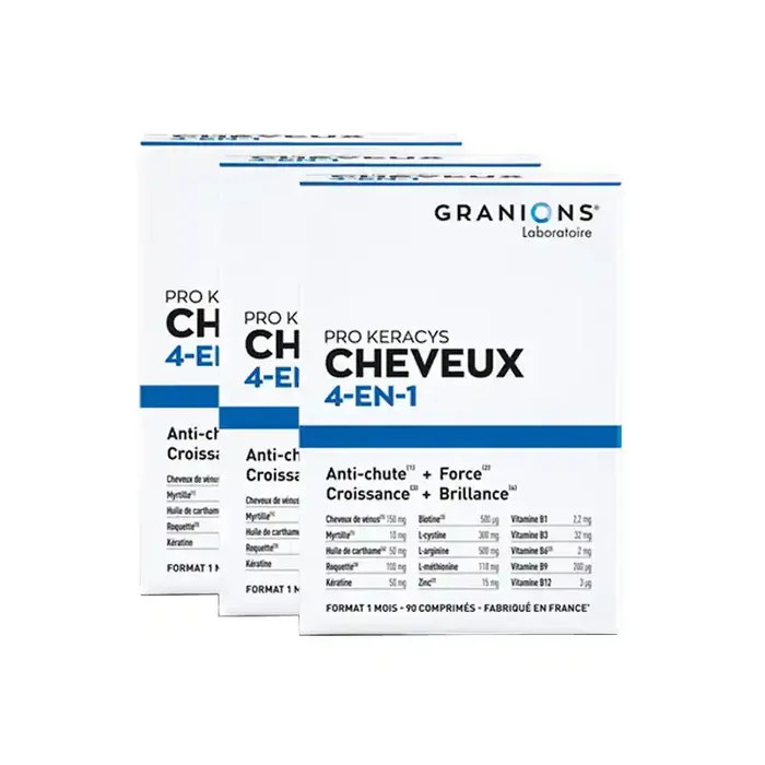 Granions Pro Keracys cheveux 4-en-1 lot de 3 x 90 comprimes