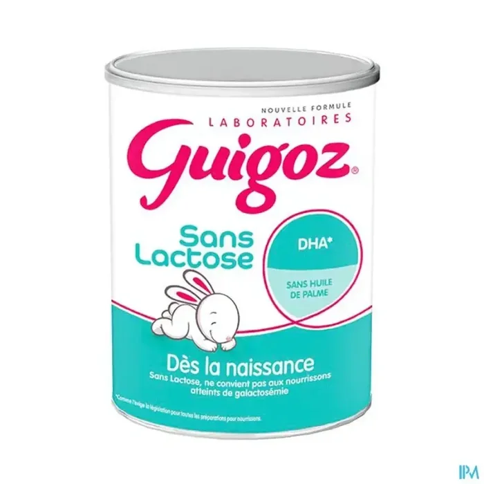 Guigoz sans lactose des la naissance poudre 400g