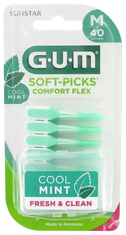 Gum Bâtonnet Interdentaire Soft-Picks® Comfort Flex Mint Médium – 40 Unités – Taille Medium